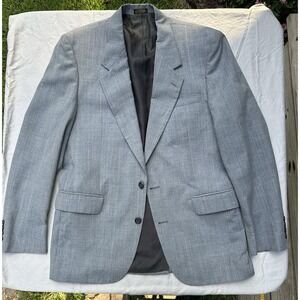 Oscar De La Renta Men’s Sport Coat Gray Pinstripe Hand Tailored Label 41R VTG